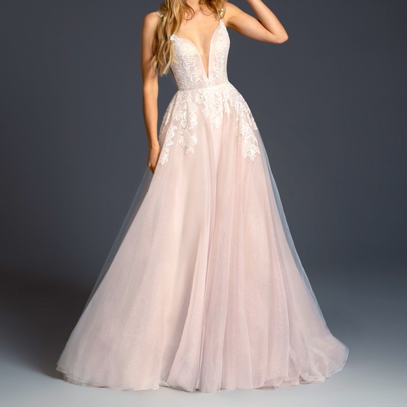 Hayley Paige Occasions Dresses & Skirts - Brand new and never worn Blush by Hayley Paige gown. Size 14. Perfect condition!